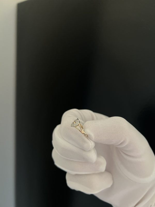 Kids Open Cz Heart Ring