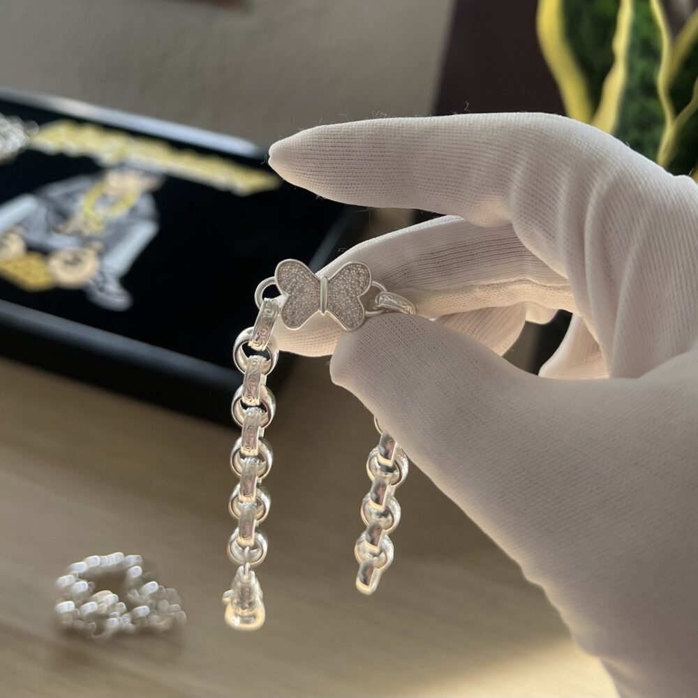 925 Diamond Butterfly Belcher 🦋🤍