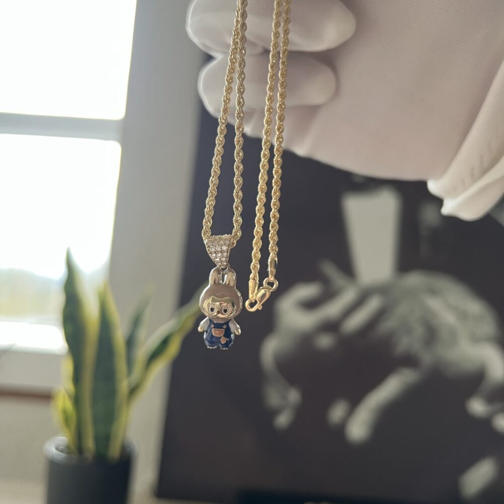 Small Brown Labubu & Rope Set