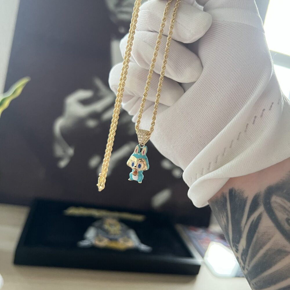 Medium Blue Labubu & Rope set