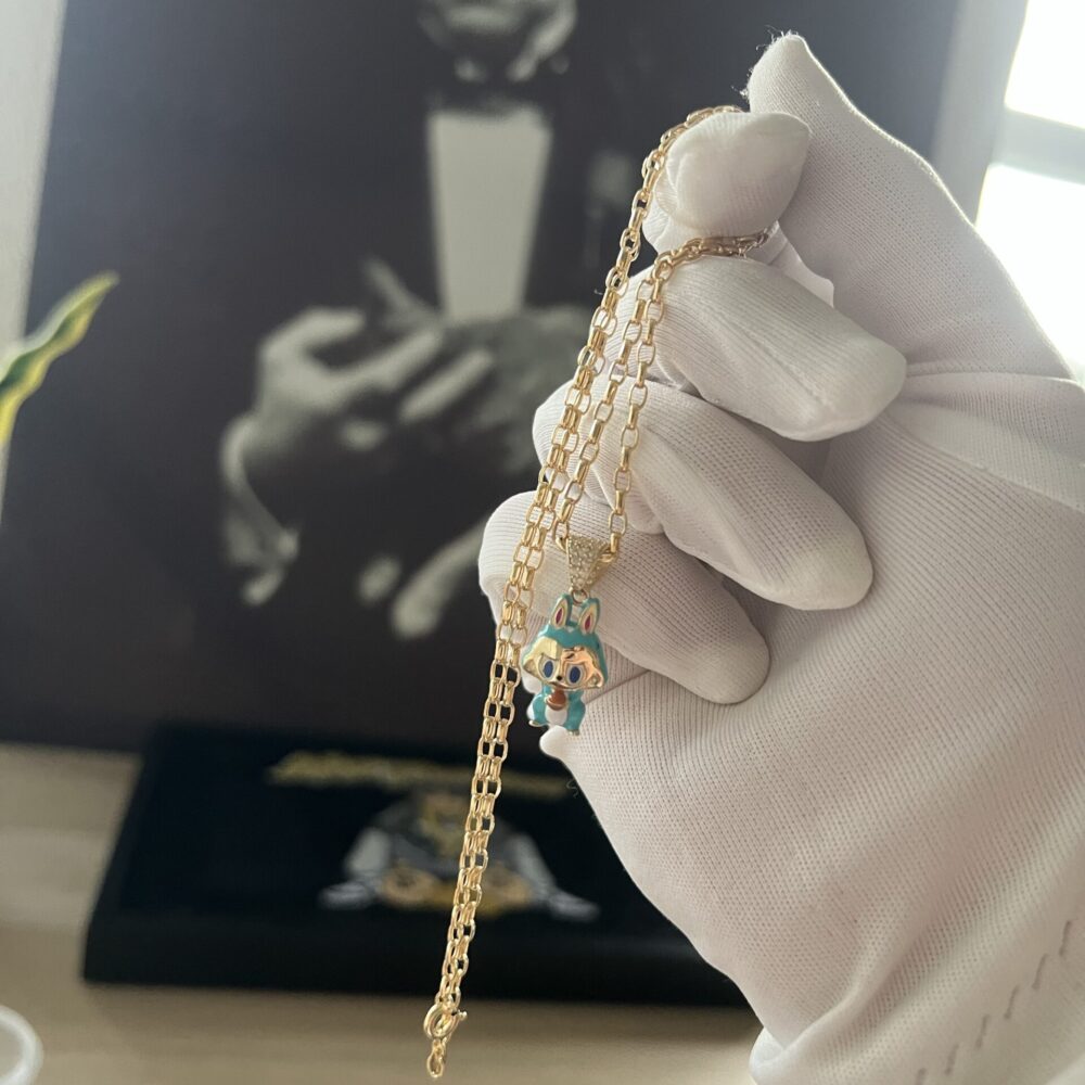 Medium Blue Labubu & Belcher set